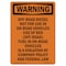 Signmission Safety Sign, OSHA WARNING, 5" Height, Off-Road Diesel Not For Use In, Portrait OS-WS-D-35-V-13384 - alternate 1